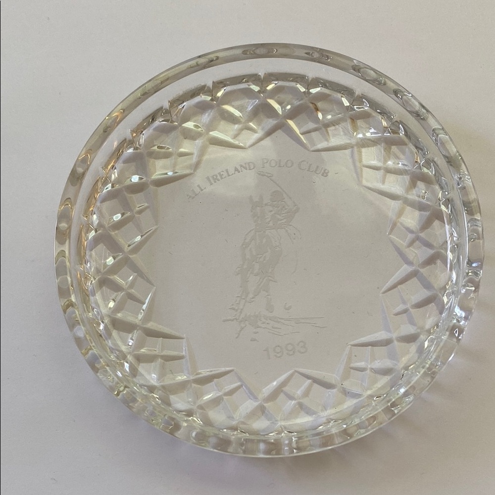 All Ireland Polo Club 1993 crystal ashtray 4,2” in great condition